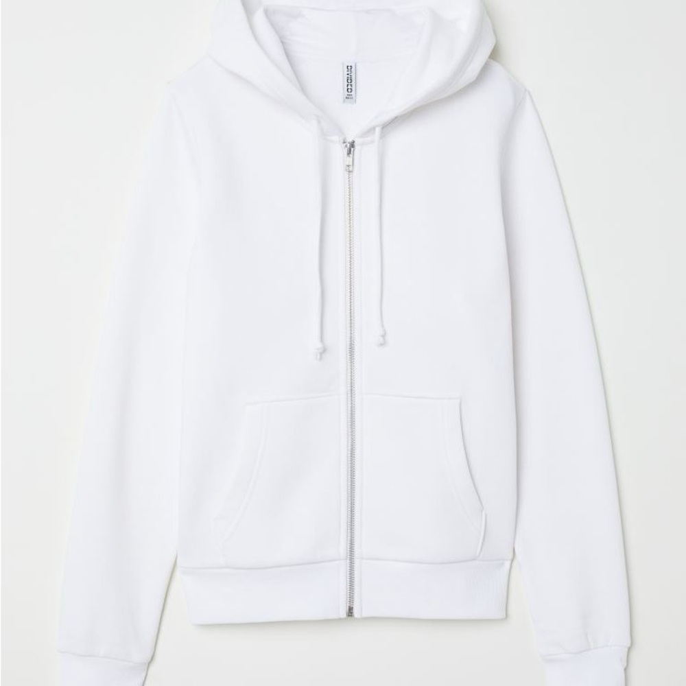 White Oversized Zip-Up